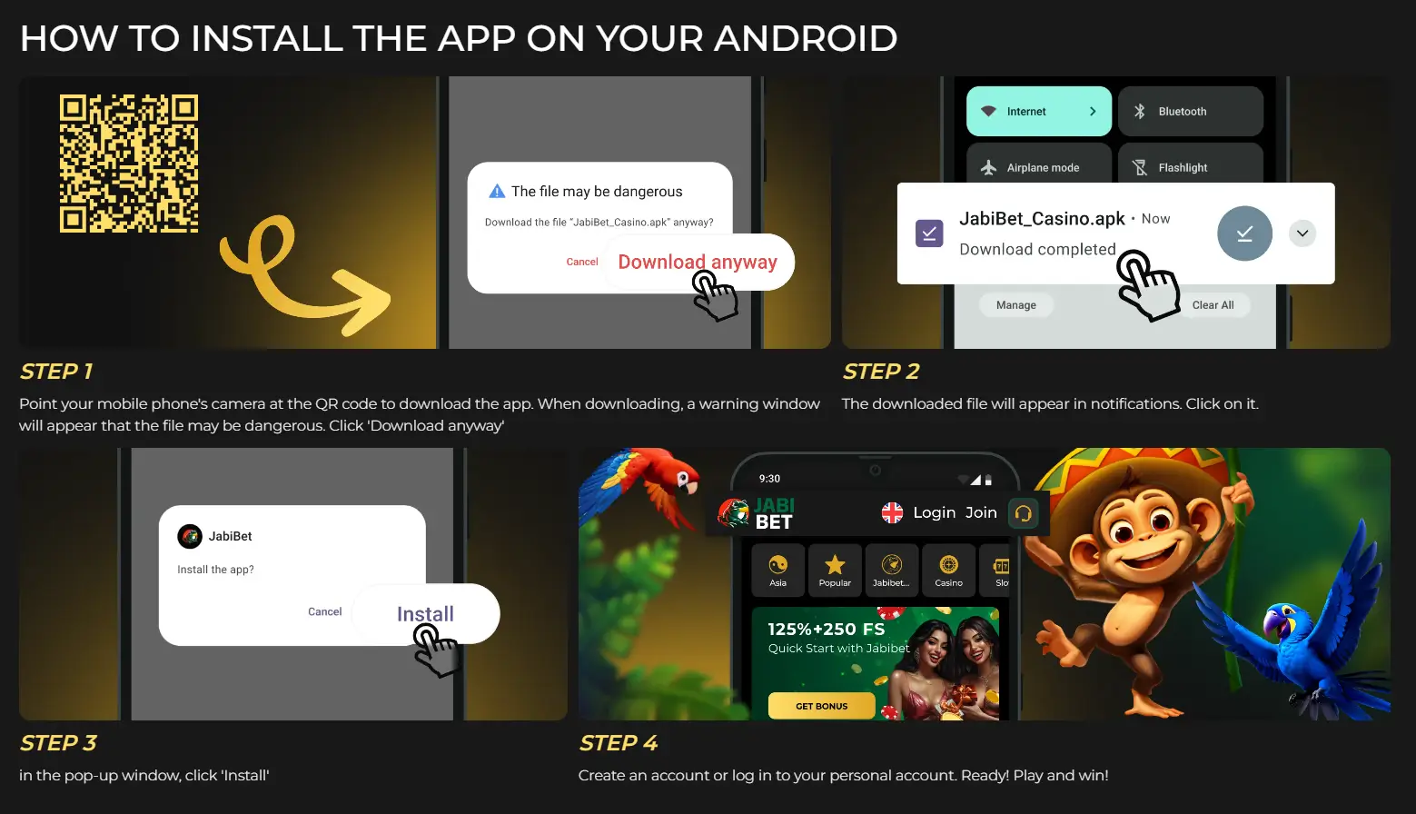 JABIBET Casino Mobile Apps